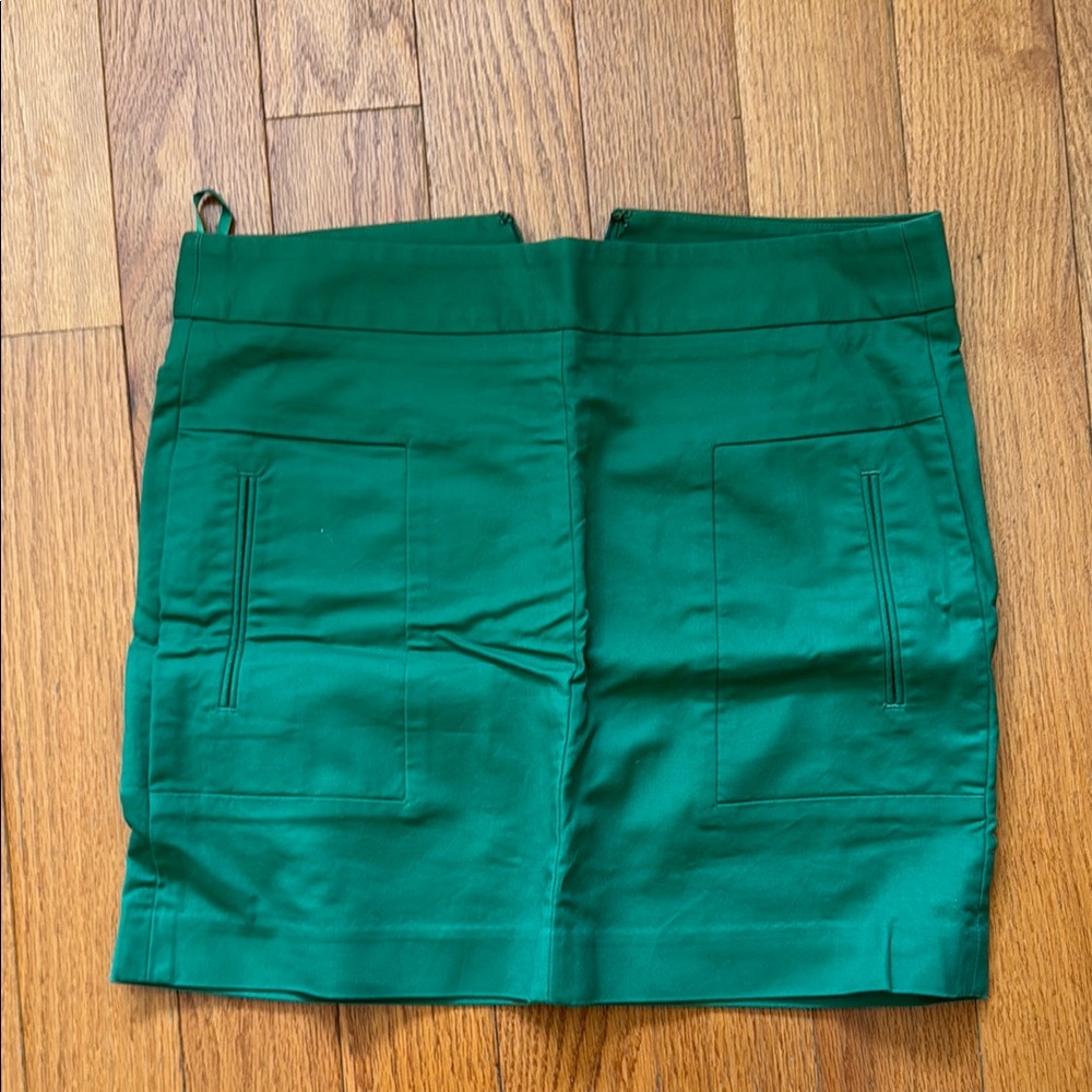 Green Mini Skirt with Pockets